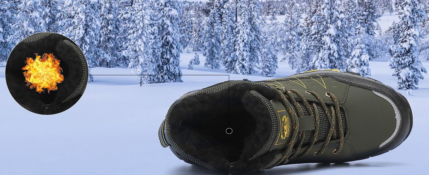 Зимові чоботи ASTERO для хлопчиків 31-38, снігоступи, дитячі черевики для походів з металевими шипами, утеплені, нековзні (A Grün, 31 EU)