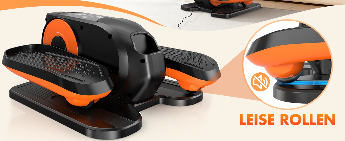 Міні електричний тренажер Crosstrainer XDDIAS для дому з пультом керування та LED-дисплеєм, 12 швидкостей, тихий та портативний еліптичний тренажер для дорослих та літніх людей