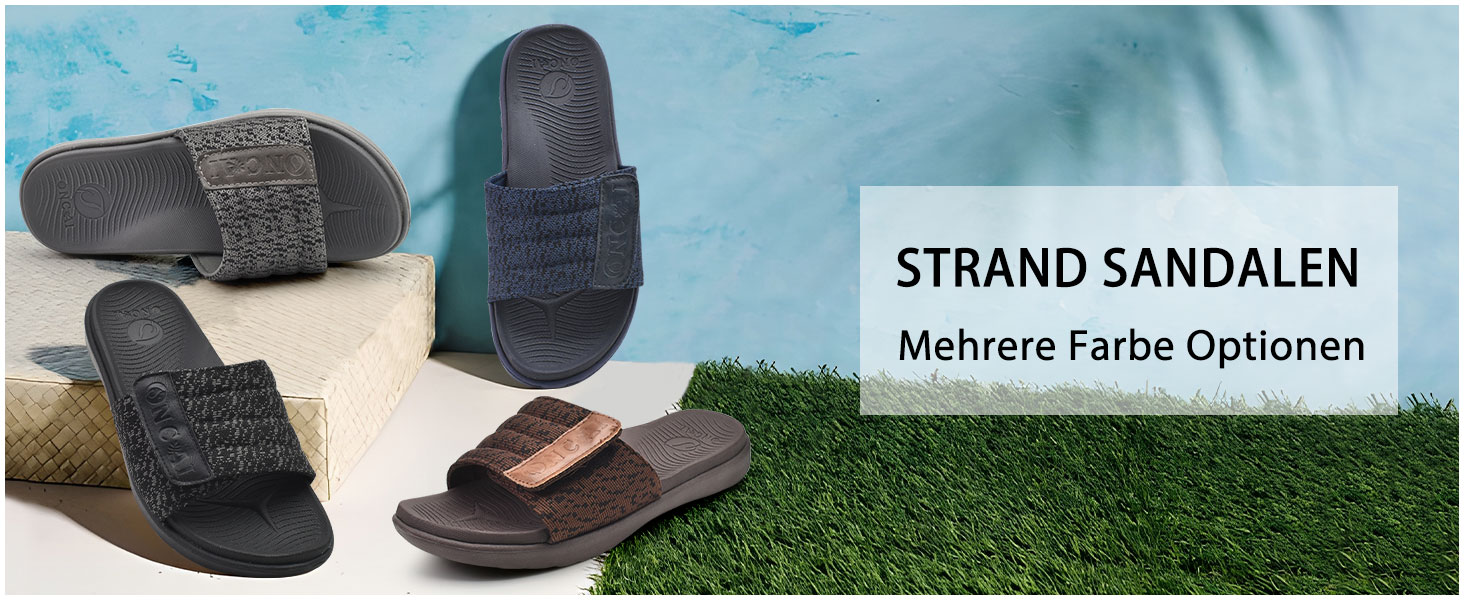 Чоловічі шльопанці ONCAI для душу та басейну з липучкою, відкриті пальці, спортивні, літні, для дому, відпочинку, м'яка гумова підошва, розмір 40-49, чорний