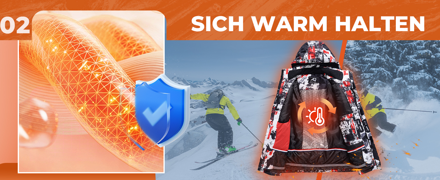 Сніговий костюм чоловічий HOUZONIY, комплект 2-в-1, теплий, вітронепроникний, чорний