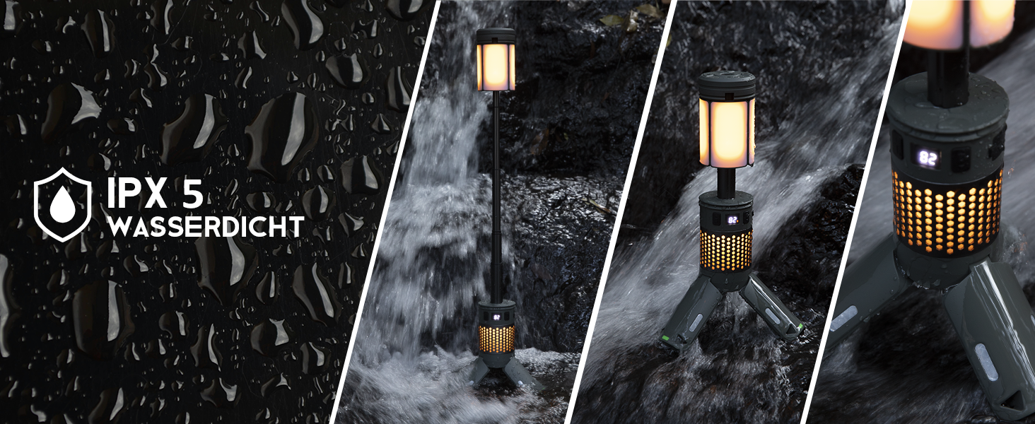 Ліхтар кемпінговий акумуляторний Teleskop Campinglampe 12000 mAh, багатофункціональний, магнітний, водонепроникний IPX5 для кемпінгу та подорожей