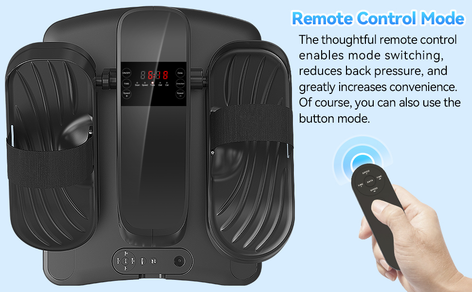 Еліптичний тренажер для сидіння, крос-тренажер, тренажер для ніг, моторизований педальний тренажер з пультом дистанційного керування та LCD дисплеєм, тренажери для дому для людей похилого віку та дорослих, спортивне обладнання для дому E3