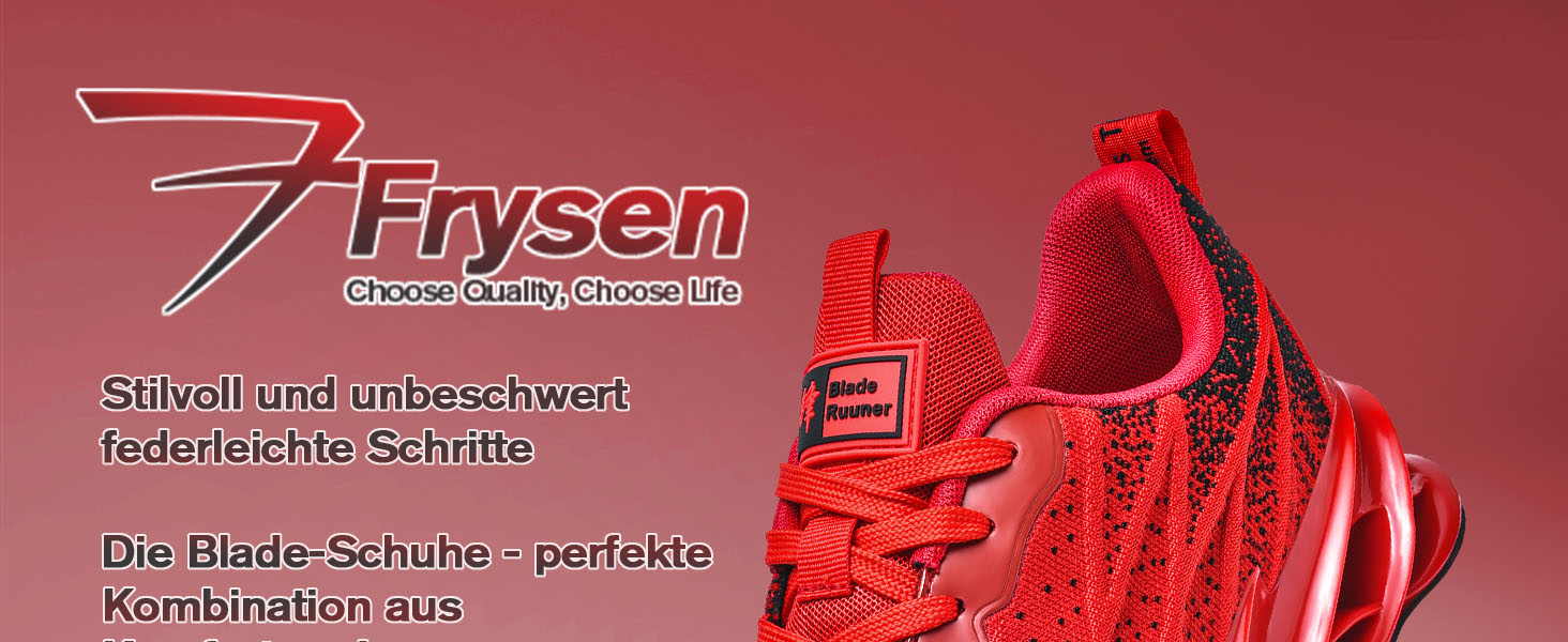 Кросівки Frysen Herren Damen для бігу та фітнесу, червоні, розмір 44 EU