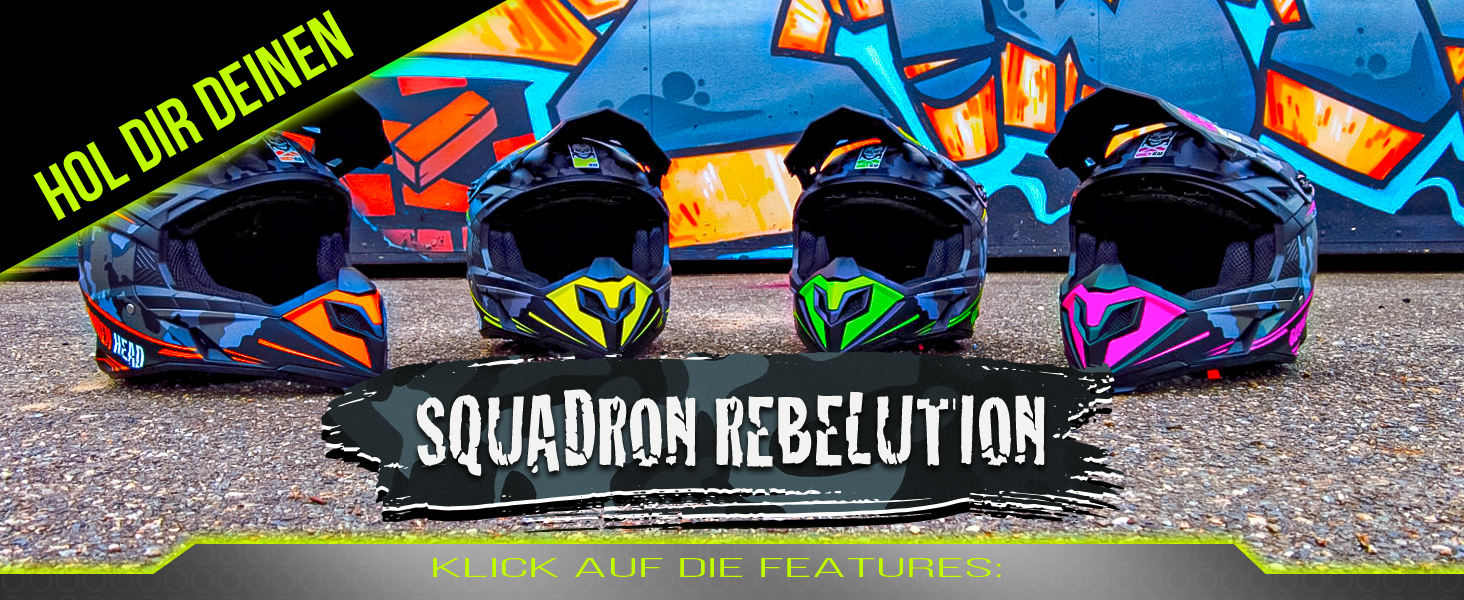 Мотошолом Broken Head Squadron Rebelution камуфляжний для мотокросу, квадроциклів, мотоциклів, сумо, преміум-якість