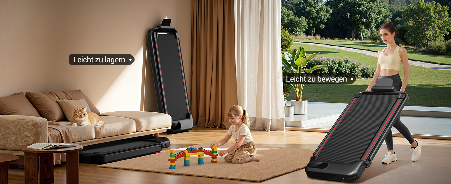 Біговий тренажер CURSOR 4-в-1 для дому, складаний, з нахилом 15%, Walking Pad з нахилом та потрійною амортизацією, дистанційним керуванням, максимальне навантаження 136 кг, нахил 9%