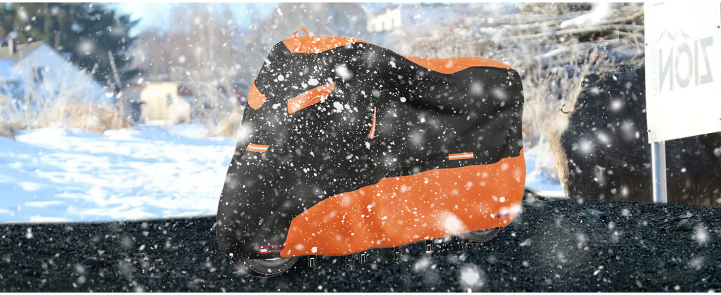 Водонепроникна накривка для мотоцикла Motorrad, 245x105x125 см. Захист від UV, дихаюча, з відбиваючими елементами. Підходить для мотоциклів, скутерів та велосипедів