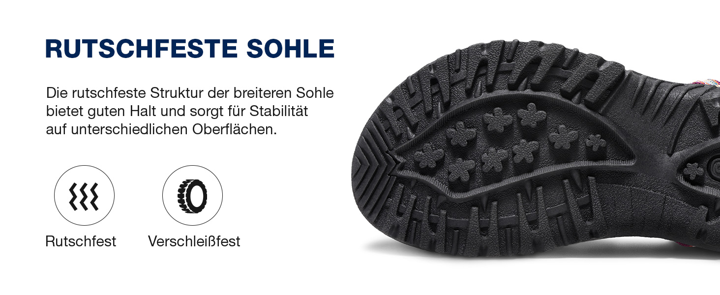 Жіночі сандалі для туризму та спорту Wander - Нековзні водостійкі сандалі для пляжу та активного відпочинку, чорні, 43 EU