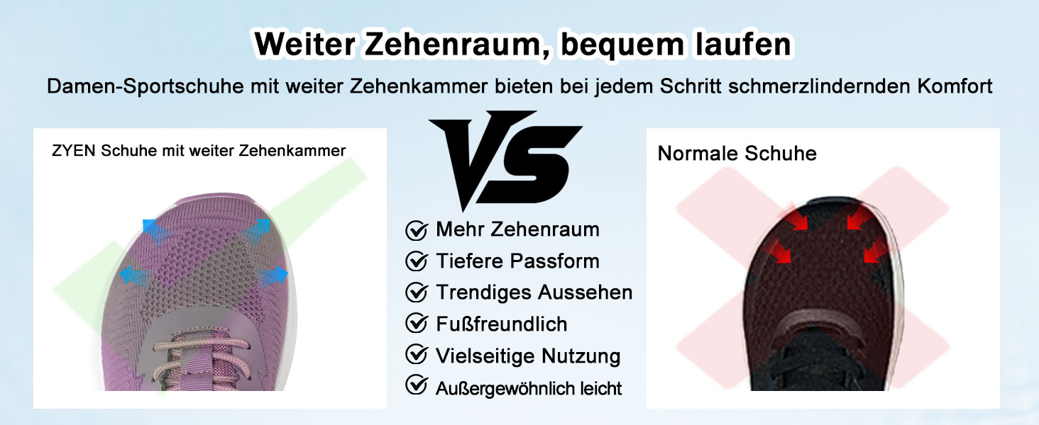 Жіночі кросівки ZYEN для широкої стопи: зручні, дихаючі, для занять спортом та фітнесом, чорного кольору, розмір 37 EU
