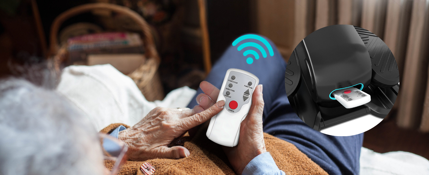 Електричний еліптичний тренажер Amonax, міні крос-тренажер для дому, сидячий велотренажер для літніх людей, кардіо тренажер під стіл, чорний Pro