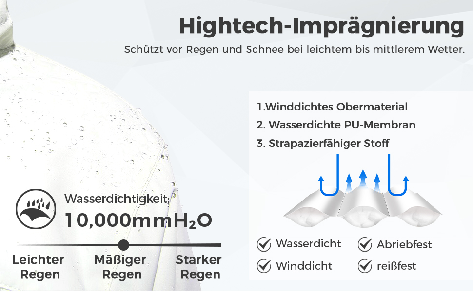 Жіноча водонепроникна куртка Wantdo для катання на лижах з капюшоном та флісовою підкладкою, зелена