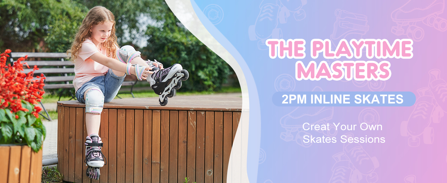 Інлайнери дитячі 2PM SPORTS Cytia Rosa/Violett, розмір 32-35, з LED-підсвічуванням, регульовані, для дівчаток та хлопчиків