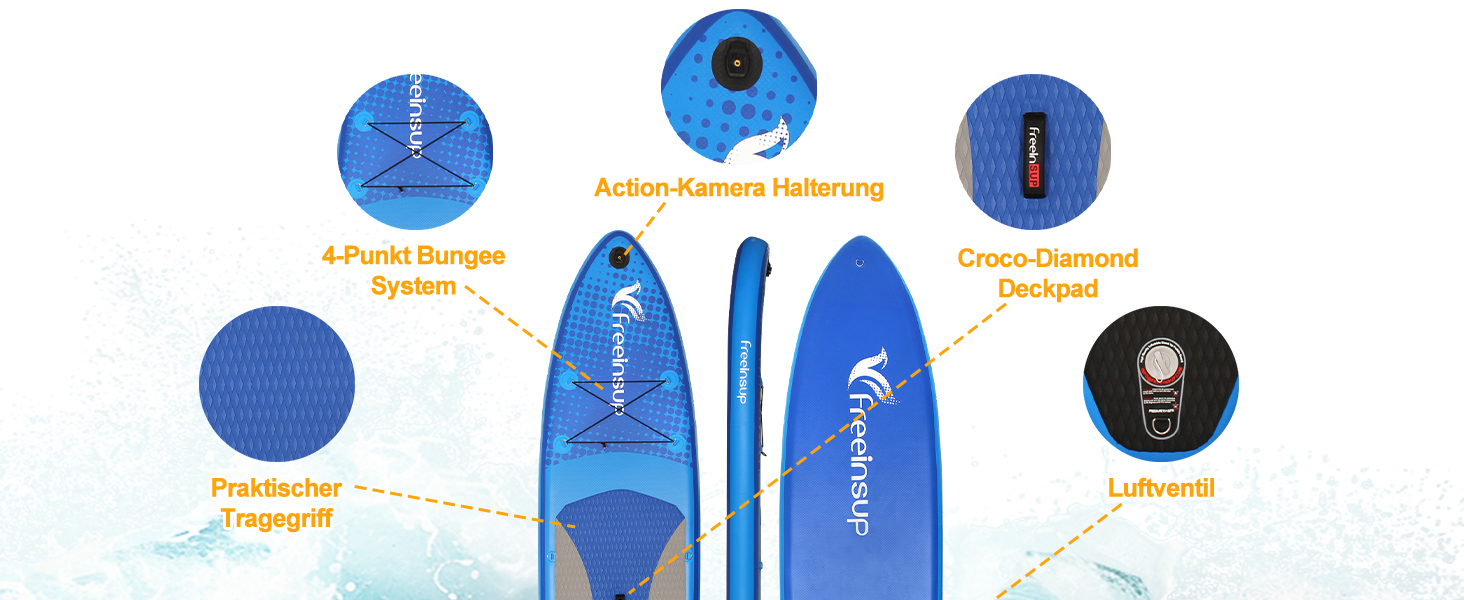 Надувне SUP-борд Freein з сидінням для каяка, 305x84x15 см, 10'6