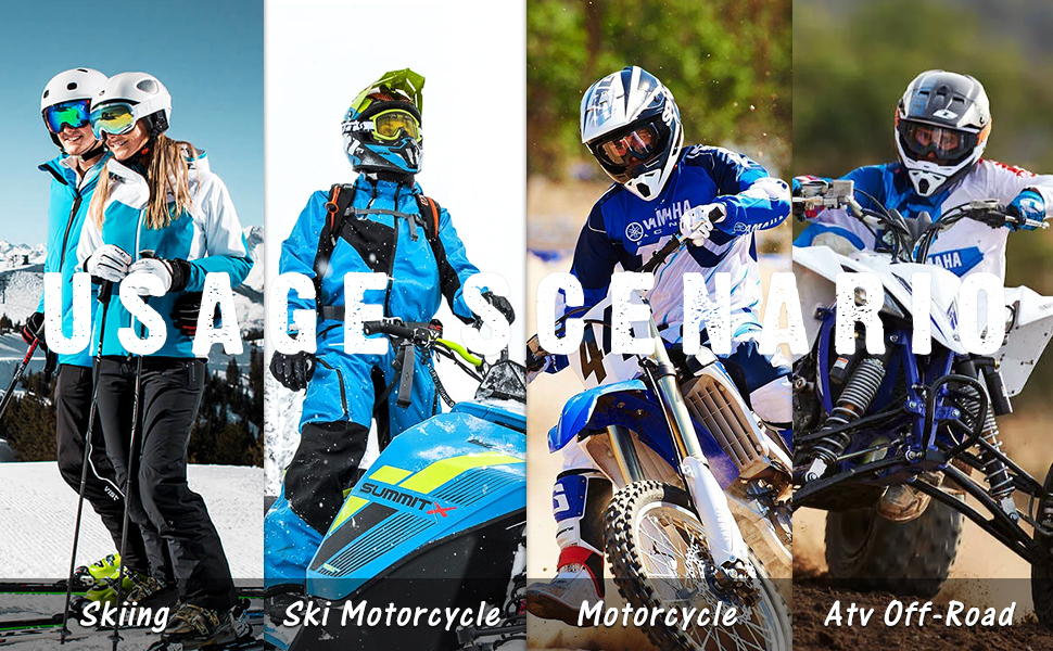 Гірськолижні окуляри SPOSUNE для катання на снігу та їзди на мотоциклі (Dirt Bike, ATV, Offroad) — вітрозахисні, антизапотівальні, з UV-захистом, рожеві (унісекс)