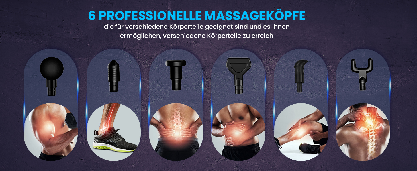 Масажер Extralink Massage Gun Lite: 6 насадок, 3200 об/хв, USB-C, для шиї та м'язів