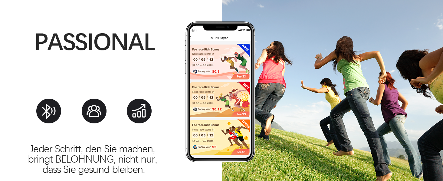 Walking Pad Superun –Бігова доріжка для дому з нахилом, 3.0 PS, з додатком та пультом – до 136 кг, чорний