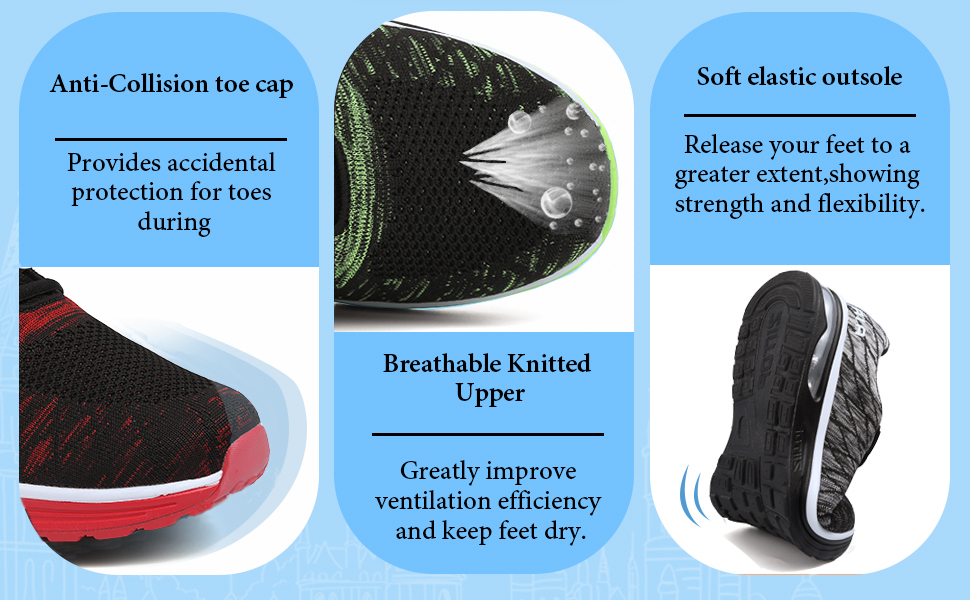 Чоловічі кросівки для бігу та занять спортом: Air Cushion, зручні та дихаючі. Розмір 43.5 EU, чорно-сірий колір