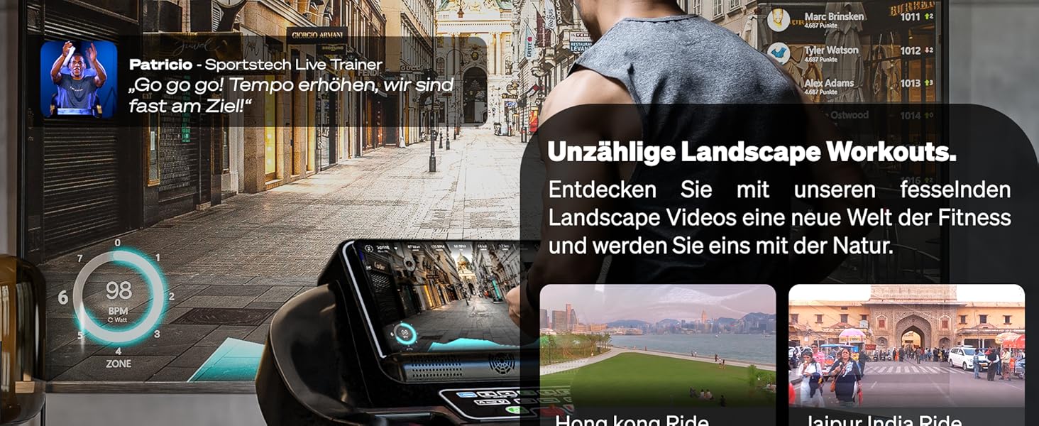 Біговий тренажер Sportstech F37s: складаний, до 20 км/год, 7PS, з нахилом, 150 кг, для дому, з підключенням до APP, сертифікований TÜV