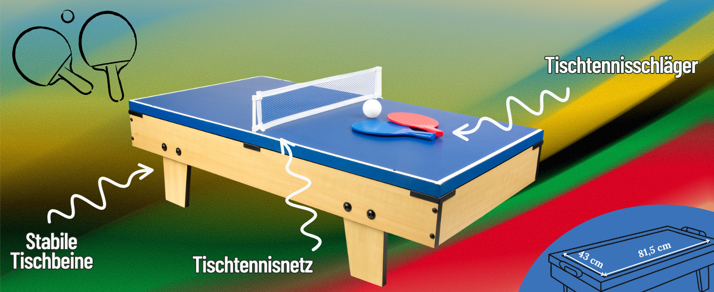 Leomark Multigame Ігровий стіл 4в1: Футбол, Білліард, Хокей, Теніс з аксесуарами для багатокористувацької гри