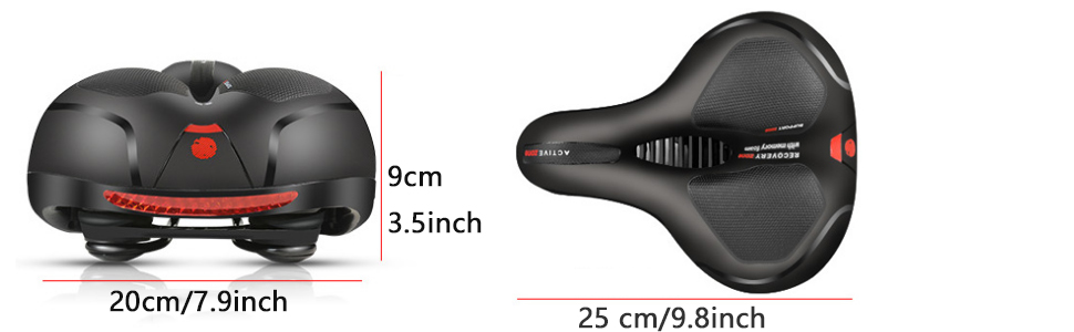 Велосипедне сідло Lachesis: комфортне, гелеве, з підвіскою для чоловіків та жінок. Підходить для MTB, шосе та трекінгових велосипедів (червоний)