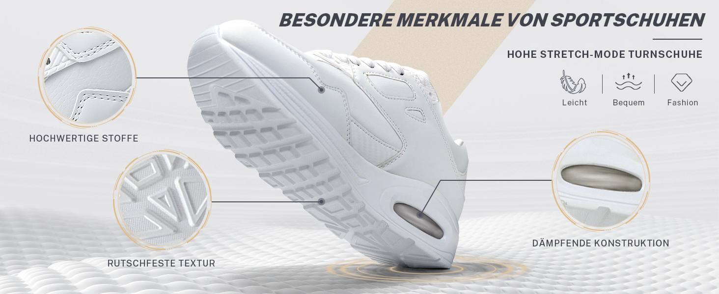 Жіночі кросівки JOMIX: спортивні, для бігу, з повітряною подушкою, антиковзкі, дихаючі, для фітнесу, залу, вулиці, Outdoor, 37 EU, білі