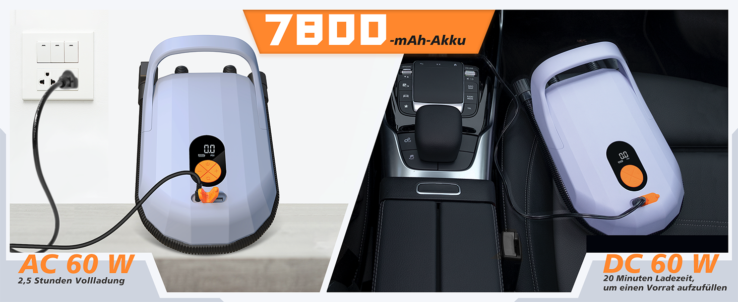 Електрична повітряна помпа Airbank Whale Shark Pro з акумулятором 7800 mAh: для SUP, каяків, човнів, наметів, повітряних зміїв. 20 PSI, перезаряджувана.