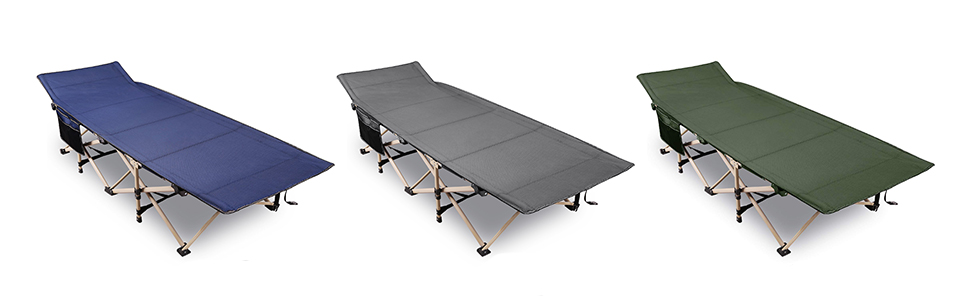 Розкладне ліжко для кемпінгу CampMax - XXL, 190x71x38 см, 226 кг, для відпочинку на природі, блакитне