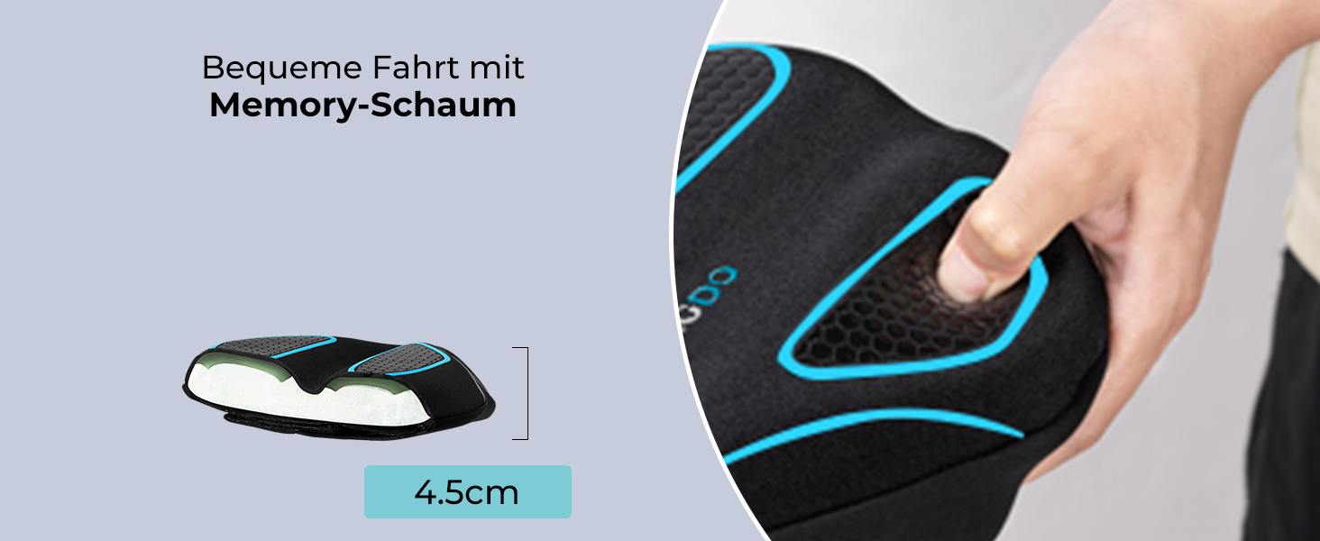 Накидка на велосипедне сідло YOUNGDO, ергономічна гелева накладка, м'яка та комфортна з захистом від дощу, для жінок та чоловіків (блакитна, вузька)