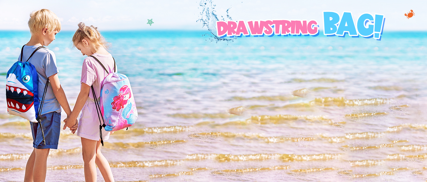 Спортивна сумка для гімнастики WAWSAM з шнурком, 38 × 45 см. Дитяча водонепроникна сумка для плавання, пляжу та покупок, фіолетового кольору