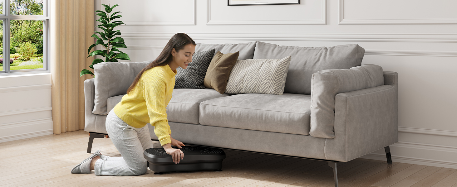 Платформа для вібраційного тренування Dripex, 3D, 99 рівнів, 5 програм, Bluetooth, стрічки, чорна