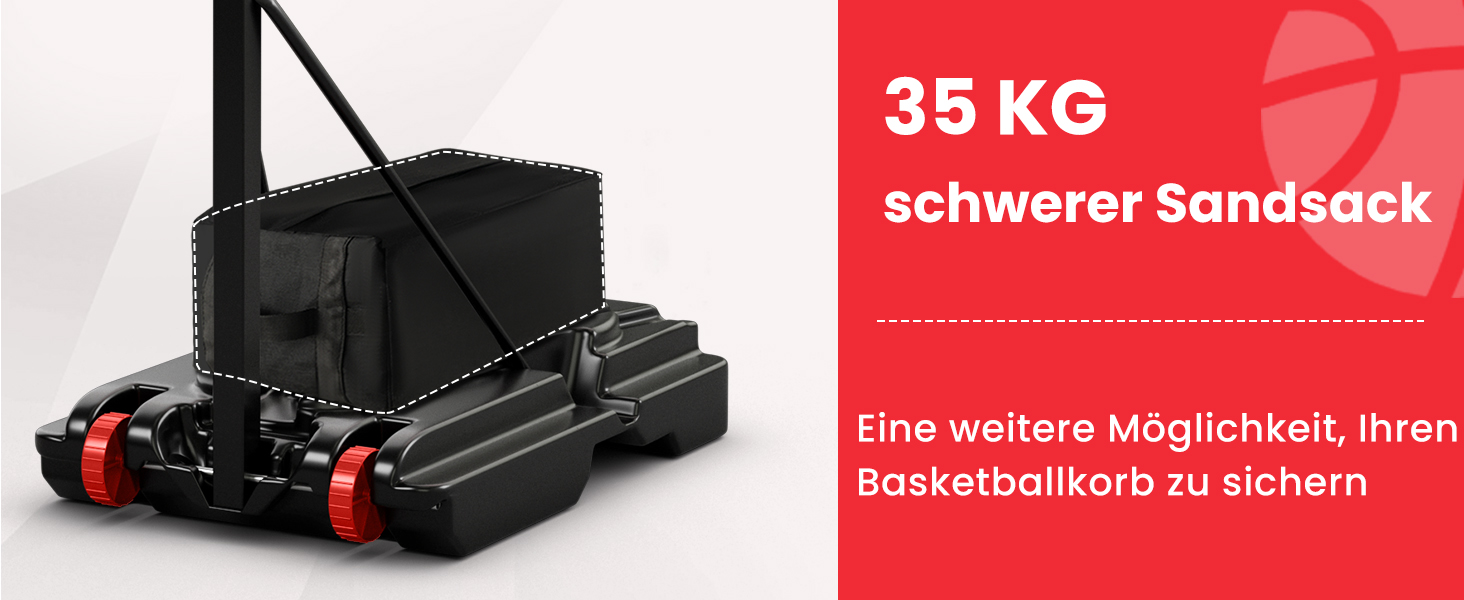 Баскетбольний кошик GOPLUS вуличний з підставкою, регульована висота 105-260 см, портативний баскетбольний стенд на колесах для дітей та підлітків