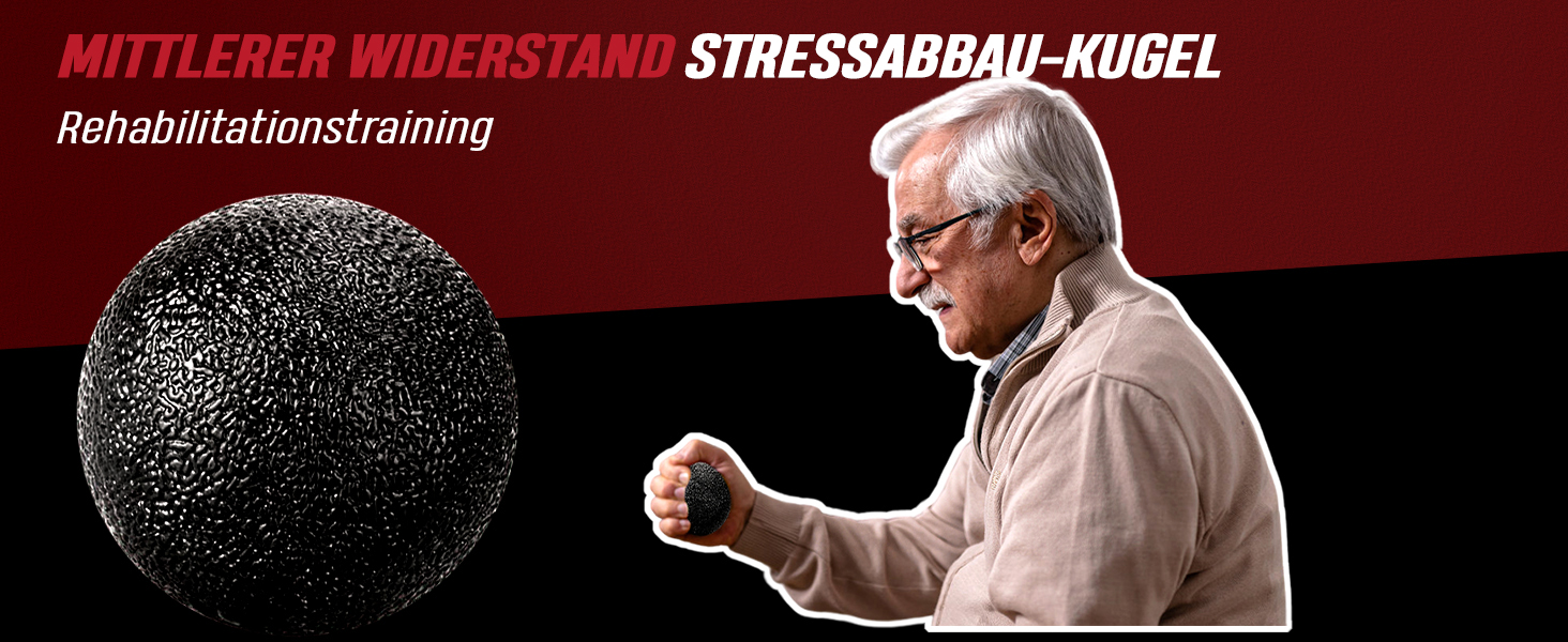 FitBeast Набір для тренування рук (5 шт.): підручник для підручника, фінгердехнер, м'яч для хвата, антистрес. Чорний