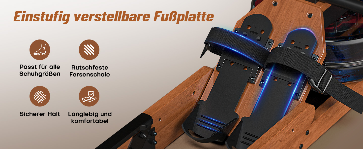 DMASUN Ручний тренажер для дому з магнітним опором, подвійні направляючі, LCD-дисплей, 16 рівнів опору, до 160 кг, вологостійкий (натуральне дерево)