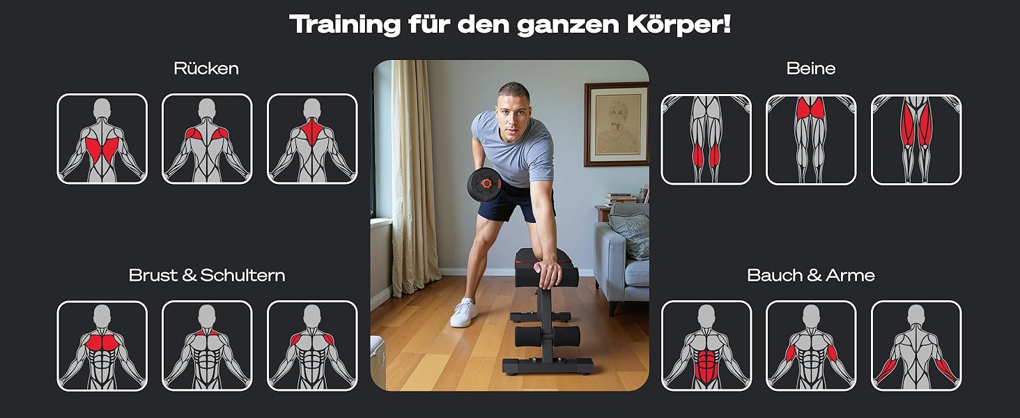 Спортивна лава Sportstech BRT250: складана, регульована, 7-в-1 для дому, до 300 кг