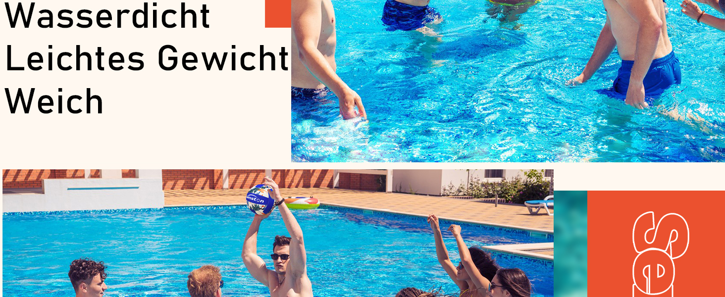 Волейбольний м'яч Senston для пляжу та саду - вологостійкий, м'який доторк, рожевий