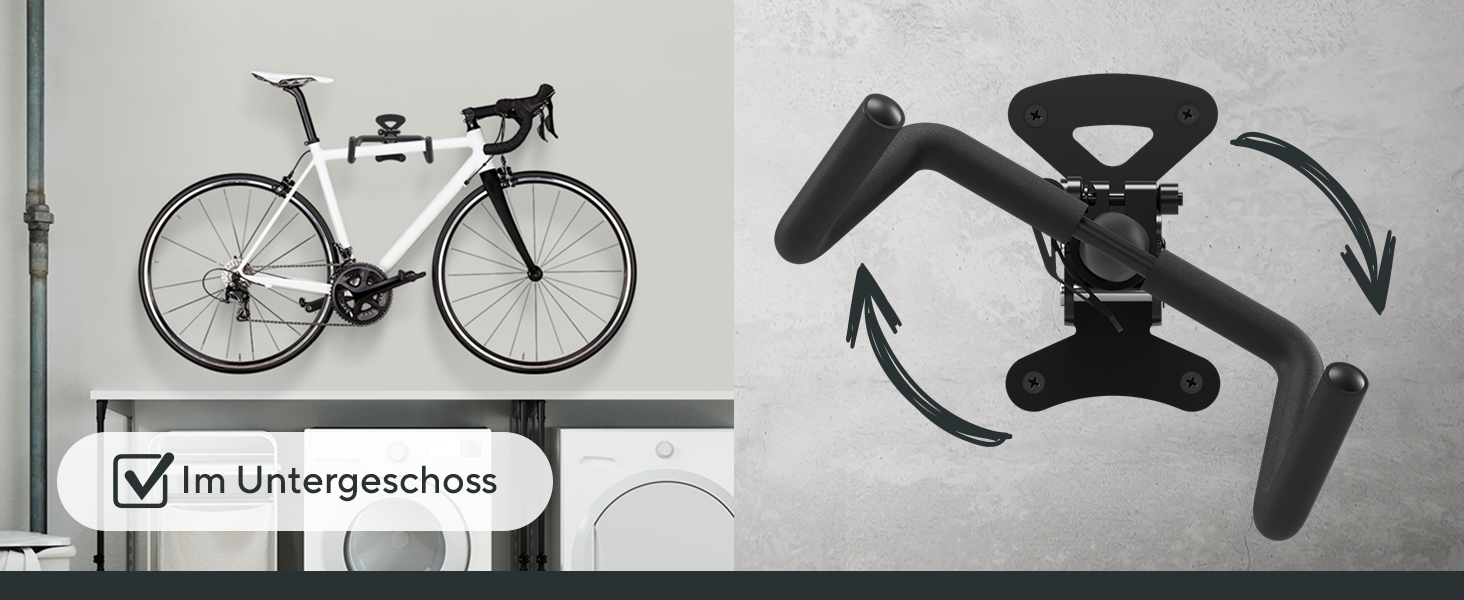 Настінна підставка для велосипеда Optio Cycle | Складана, металева, для гаража