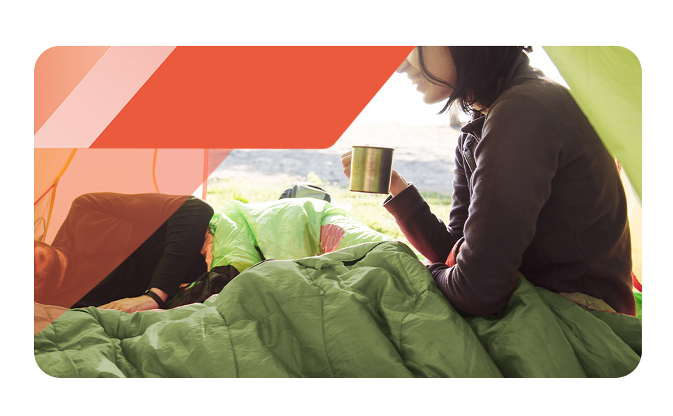 Спальний мішок Azark Premium, 350 г/м², легкий та водонепроникний, для 4 сезонів, кемпінг, туризм, відпочинок на природі, для дорослих та дітей (зелений)