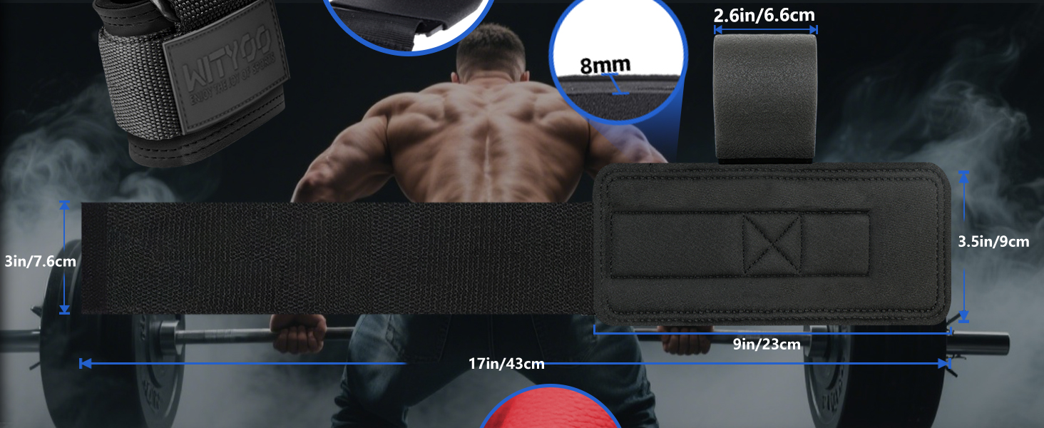 Навантажувальні петлі для важкої атлетики Zughilfen, фітнесу та пауерліфтингу, чорні. Підходять для чоловіків та жінок, для силового тренування, кросфіту та важкої атлетики.