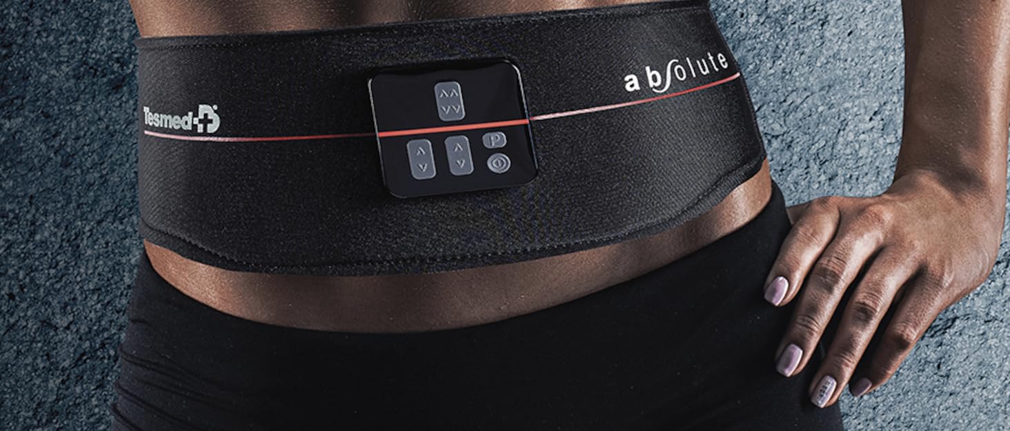 Електростимулятор TESMED Fit для EMS, TENS, масажу (3 в 1): 22 програми, 6 регульовані, для зняття болю та стимуляції м'язів живота, сідниць та грудей (Fit 5.4 з 4 електродами)