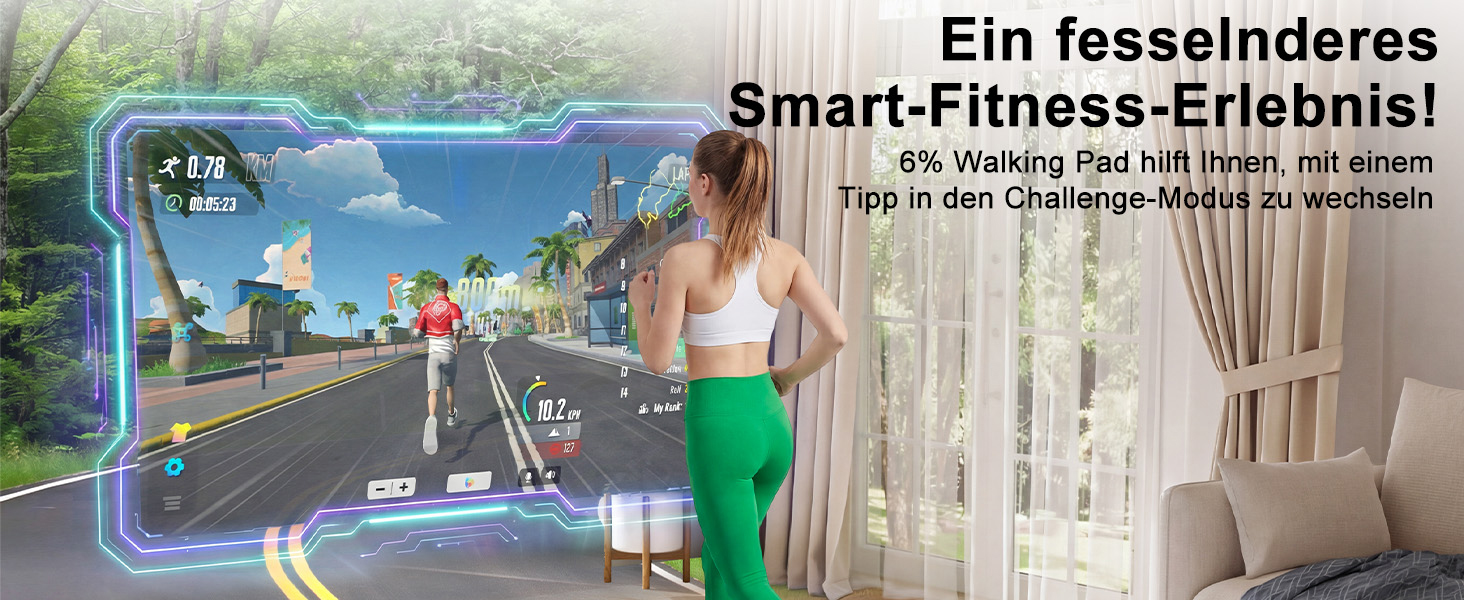 Бігова доріжка Lacuffy Walking Pad з нахилом та AI-тренуванням, керування через додаток, для дому та під стіл, макс. 136 кг, 90 см, чорна