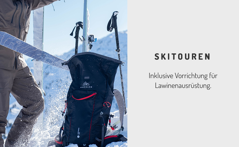 Рюкзак для альпінізму та туризму NORDKAMM Antares Alpine 30/40 л, RollTop, унісекс, для походів, скелелазіння, лижних турів
