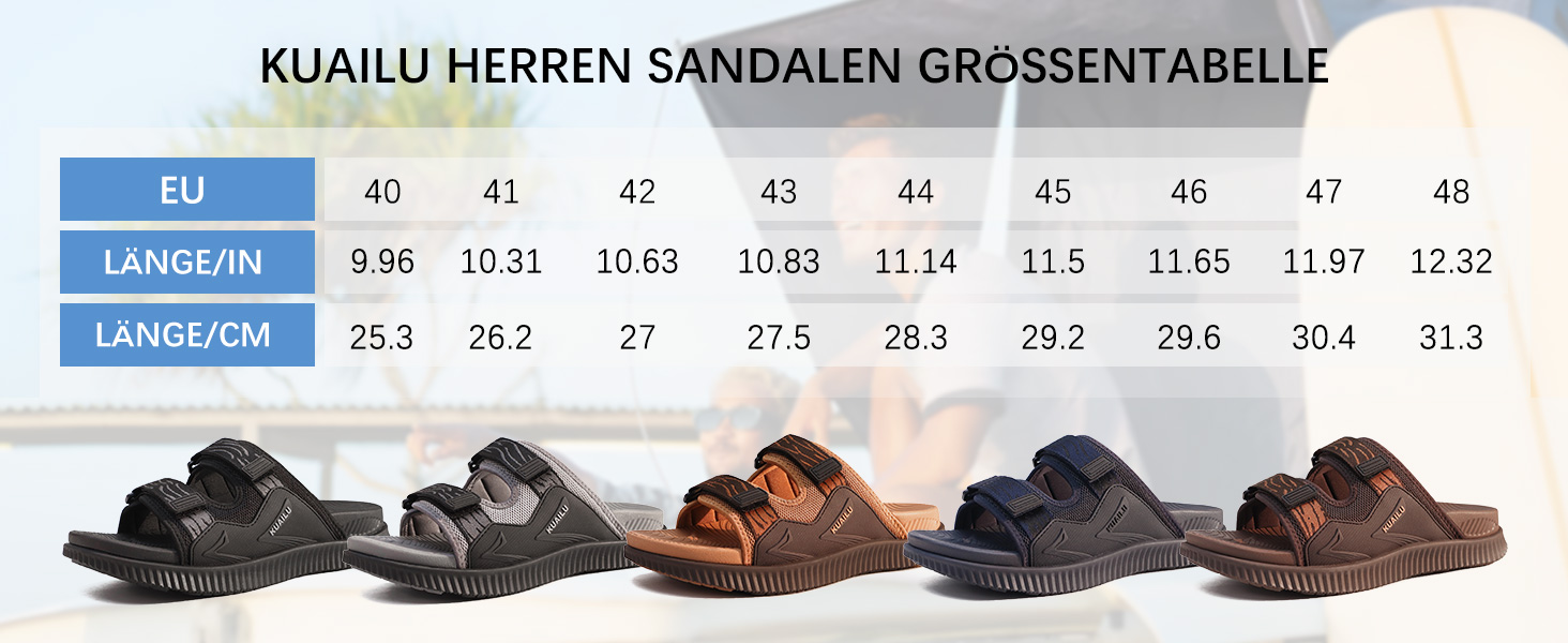 Чоловічі спортивні сандалі KuaiLu з м'якою устілкою, ортопедичні для фасціїту, для активного відпочинку та походів, легкі, відкриті, з регульованою застібкою-липучкою, чорні, 45 EU