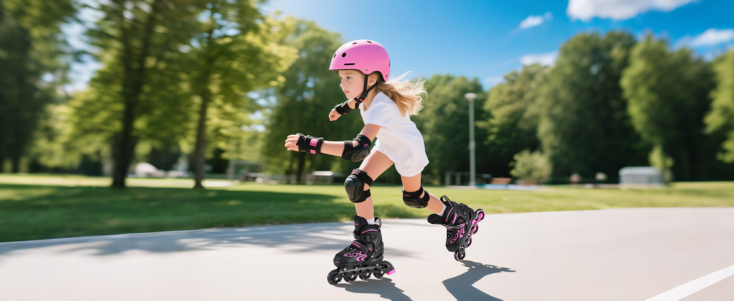 Роликові ковзани Inliner дитячі регульовані для дівчаток, хлопчиків, унісекс, з підсвічуванням, розмір EU 36-40