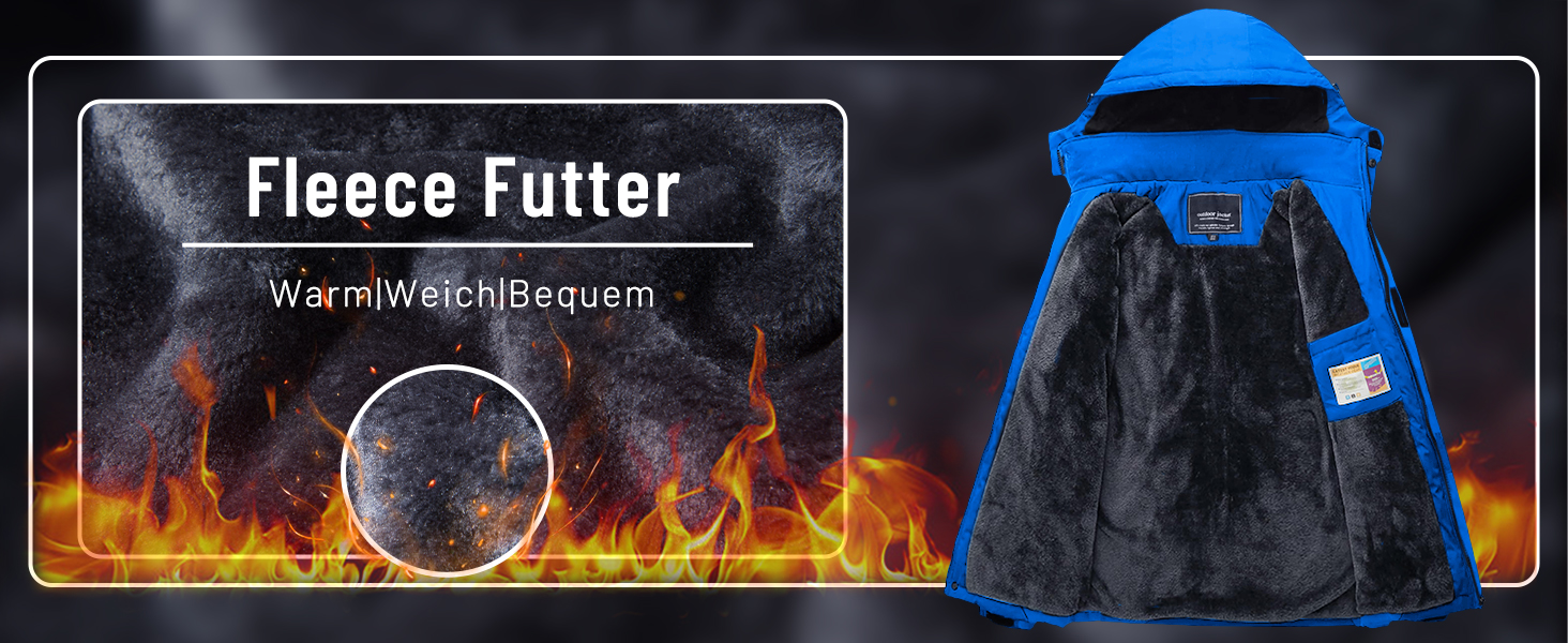 Зимова куртка KEFITEVD для чоловіків: водонепроникна, тепла, з капюшоном, Softshell, флісова, червона, XL