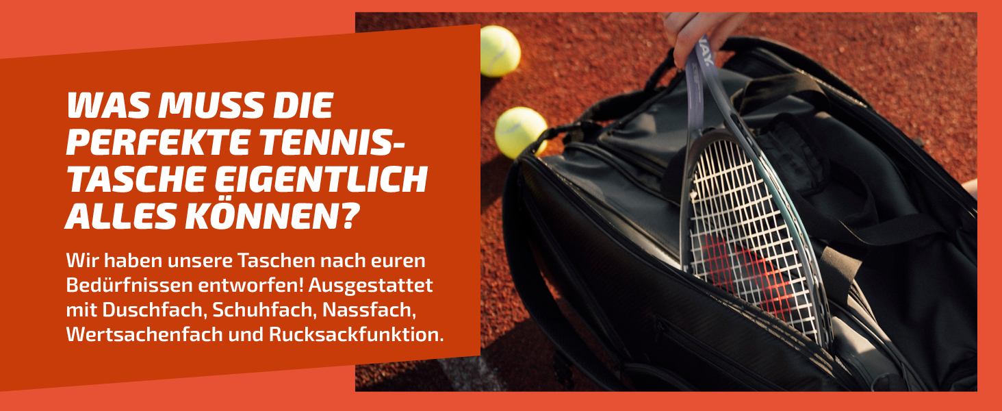 Спортивна сумка для тенісистів LODA Racket Pro, 92 л, на 6 ракеток з функцією рюкзака
