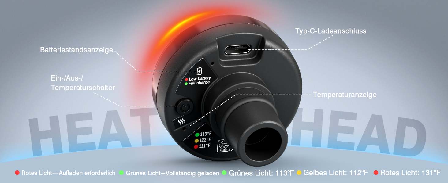 Масажер для м'язів з підігрівом, електричний масажний пістолет з LED-екраном, 20 швидкостей, 10 насадок, кейс, тихий, чорний