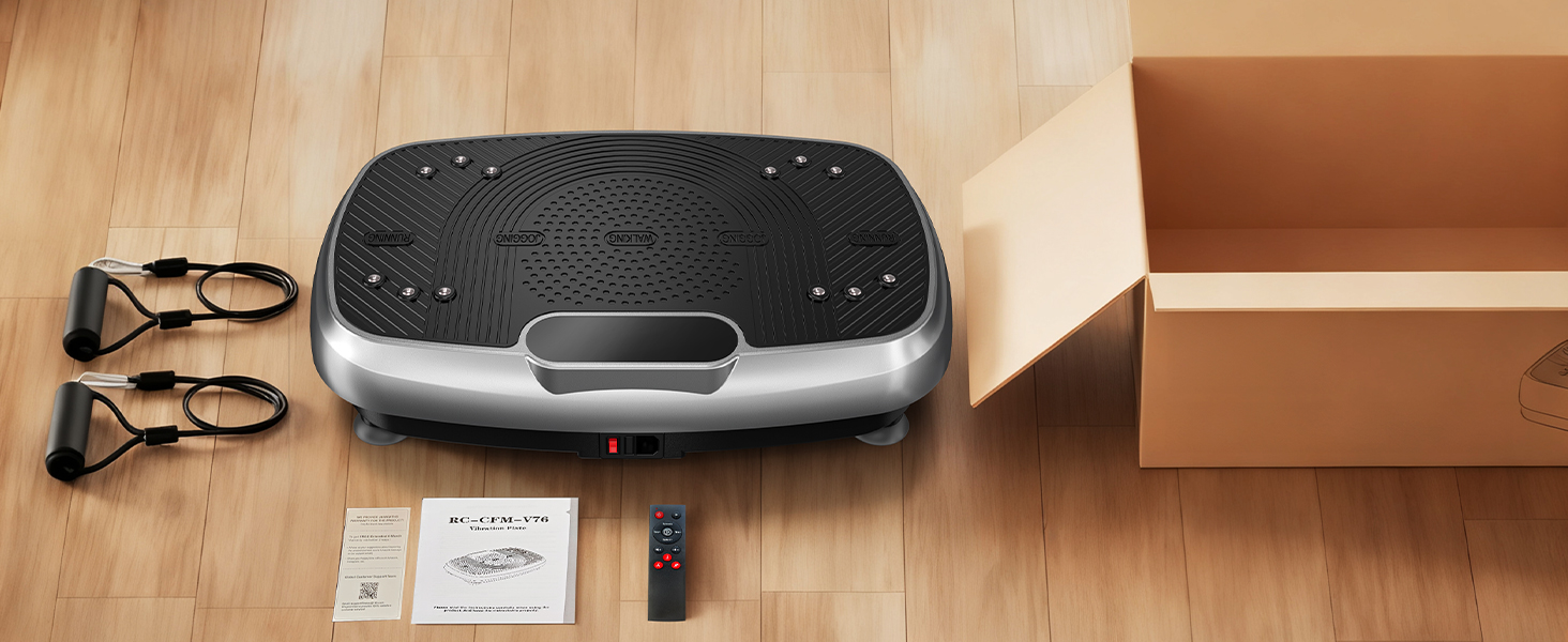 Віброплатформа для дому з подвійним мотором, 160 кг, для схуднення, тренування всього тіла та нарощування м'язів (Сірий)