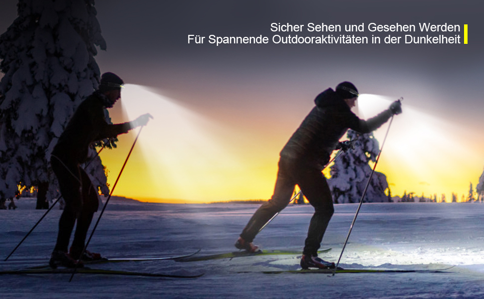 UNBON LED налобний ліхтар з акумулятором, перезаряджається через USB-C, надзвичайно яскравий, 5 режимів освітлення, датчик руху, водонепроникність IPX4, легкий, для піших прогулянок, бігу, риболовлі, 1 шт.