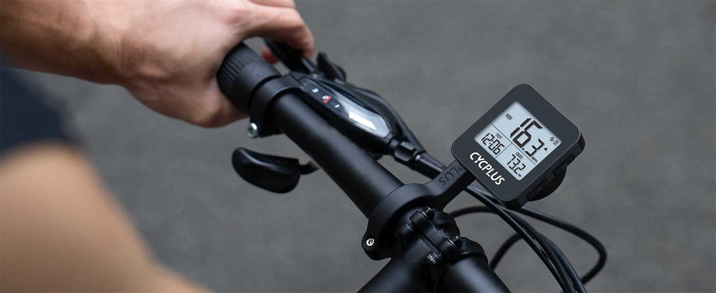 Велокомп'ютер CYCPLUS GPS бездротовий, водонепроникний IPX6, чорний - спідометр, лічильник відстані для велосипеда G1