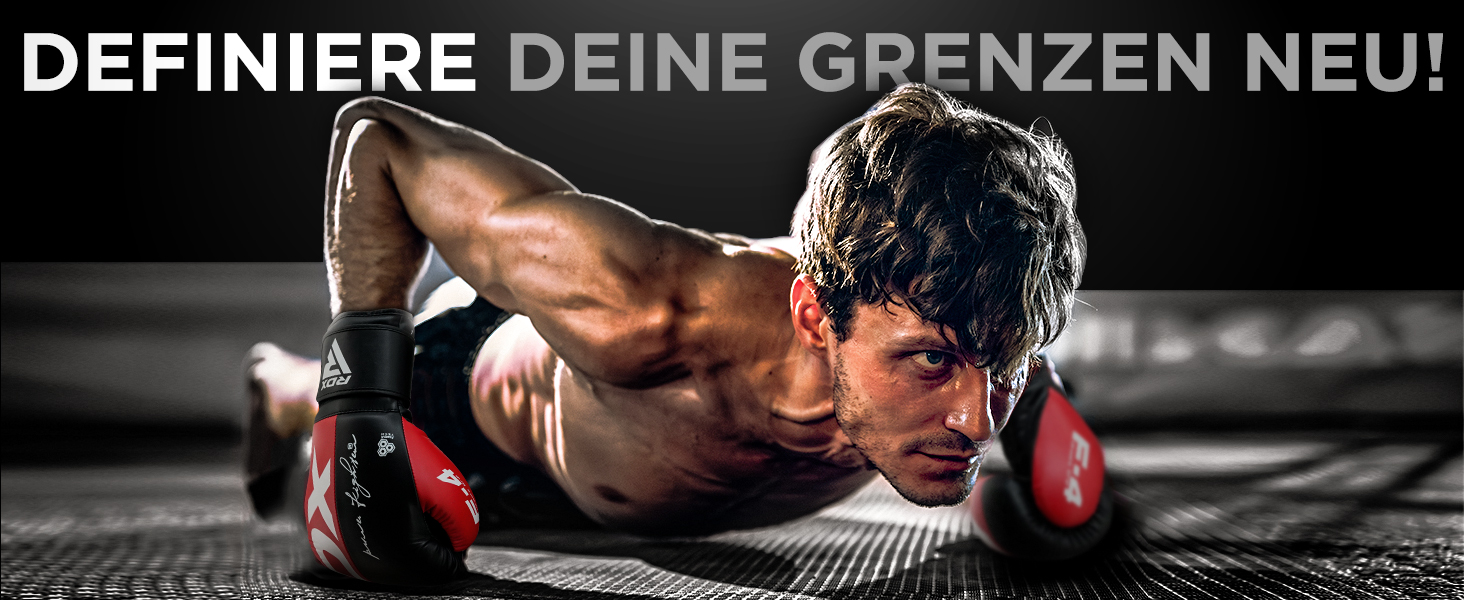 Боксерські рукавички RDX Maya Hide: шкіряні рукавички для муай-тай, кікбоксингу, спарингу, тренувань та фітнесу (8, 10, 12, 14, 16 OZ)