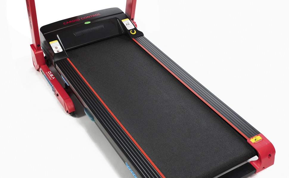 Біговий тренажер ECODE® складаний з DSA Double Shock Absorber, нахилом, Bluetooth та LCD-дисплеєм. 12 програм, опціональний масажер